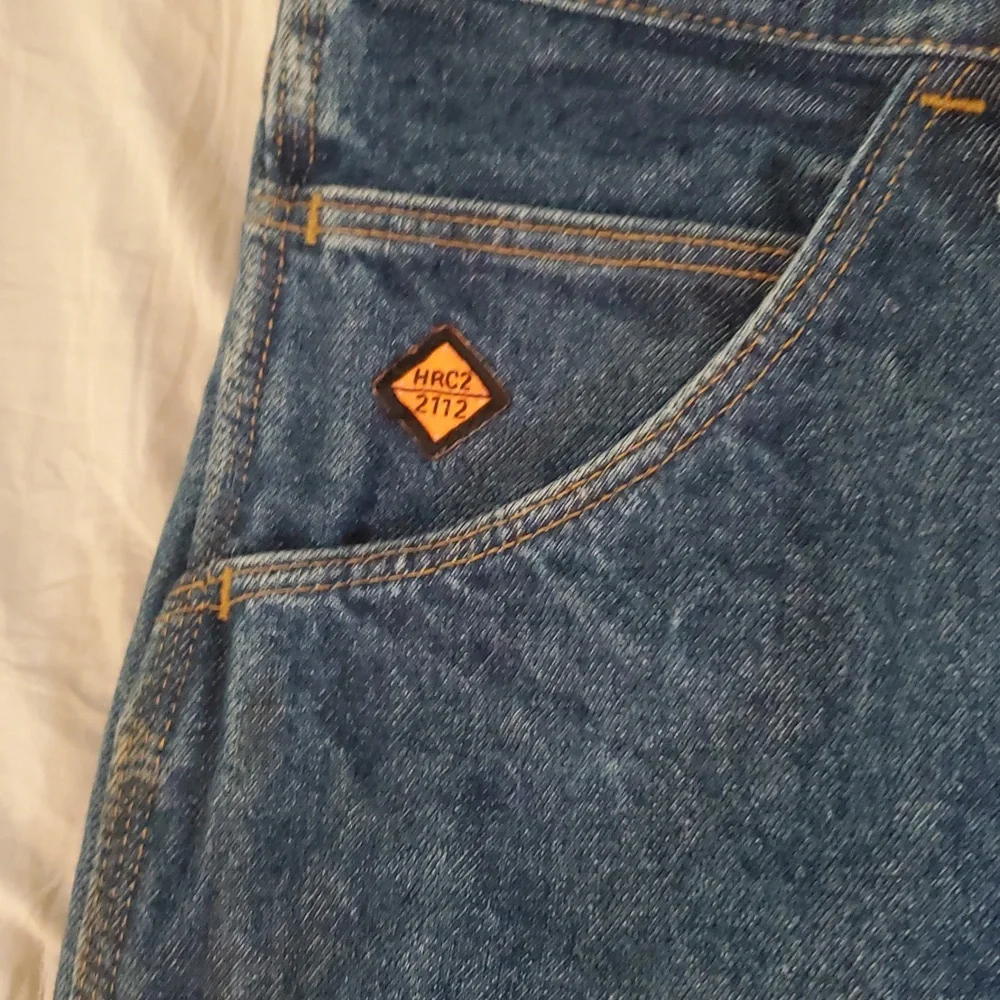 Wrangler FR Riggs Workwear Mens  Blue Jeans sz 35 ×34